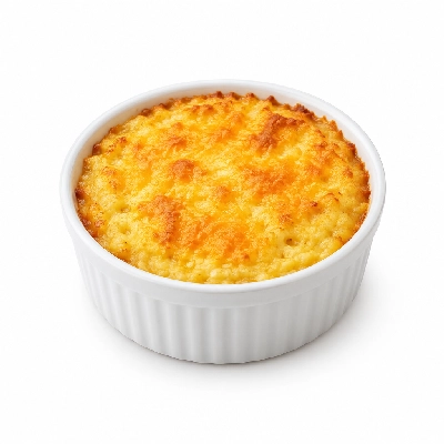 Iron Skillet Baked Cheese Grits Casserole