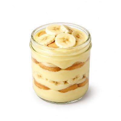 Iron Skillet Banana Pudding in a Mason Jar