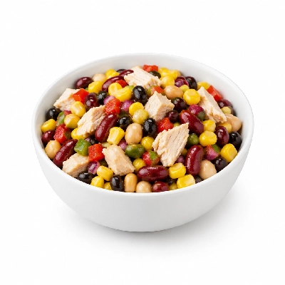 Iron Skillet Bean Corn & Turkey Salad