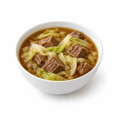 Iron Skillet Beef Cabbage Soup