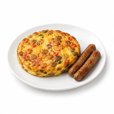 Iron Skillet Breakfast Frittata with Links