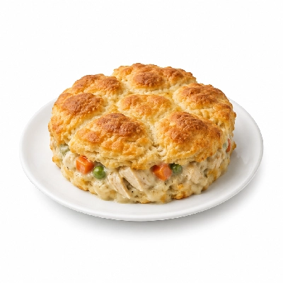 Iron Skillet Chicken and Biscuit Pie