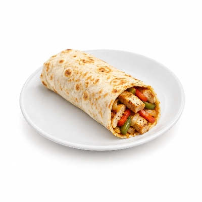 Iron Skillet Chicken Fajita Burrito