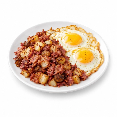 Iron Skillet Corned Beef Hash & Eggs