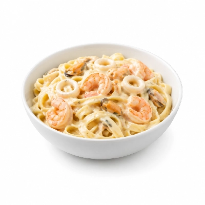 Iron Skillet Creamy Seafood and Pasta
