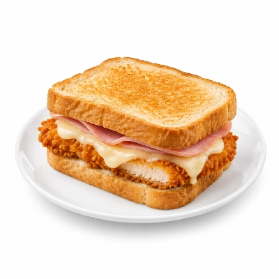 Iron Skillet Crispy Chicken Cordon Bleu Sandwich