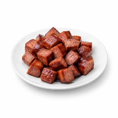 Iron Skillet Cubed Smoked Sausage