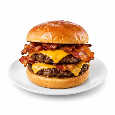 Iron Skillet Double Bacon Cheeseburger