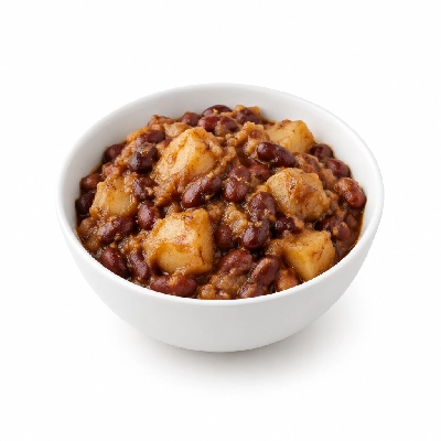 Iron Skillet Down Home Beans and Potatoes