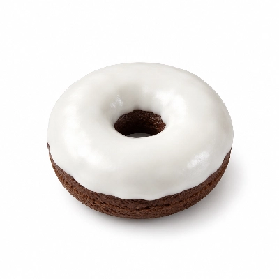 Iron Skillet Frosted Chocolate Donut (White Icing)