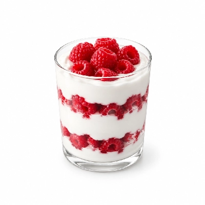 Iron Skillet Fruit and Yogurt Parfait (Raspberries)