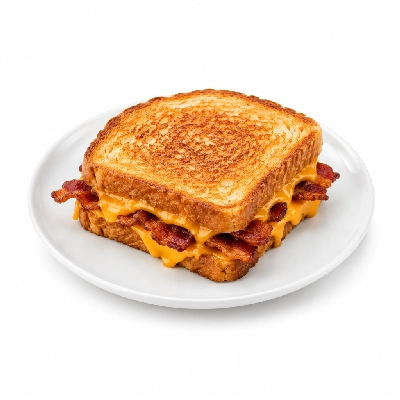 Iron Skillet Grilled Cheese with Bacon
