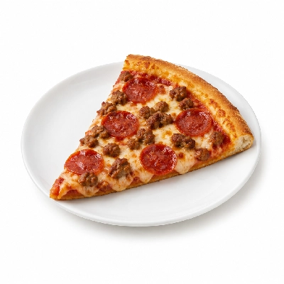 Iron Skillet Half Pepperoni Half Sausage Pizza Slice (Pepperoni 0.12 Slice)