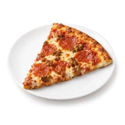 Iron Skillet Half Pepperoni Half Sausage Pizza Slice (Sausage 0.12 Slice)