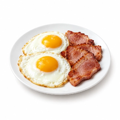 Iron Skillet Ham and Eggs (without Meat)