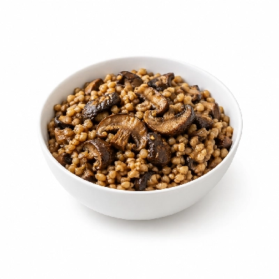 Iron Skillet Harvest Grain with Portobello Mushroom