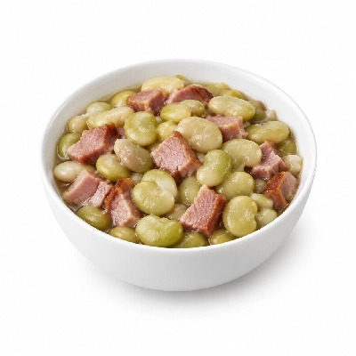 Iron Skillet Lima Beans and Ham