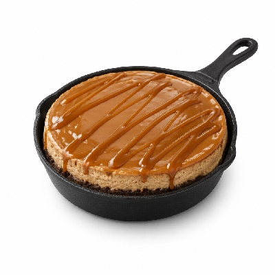 Iron Skillet Mocha Caramel Cheesecake Skillet
