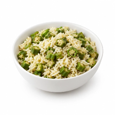 Iron Skillet Okra and Rice