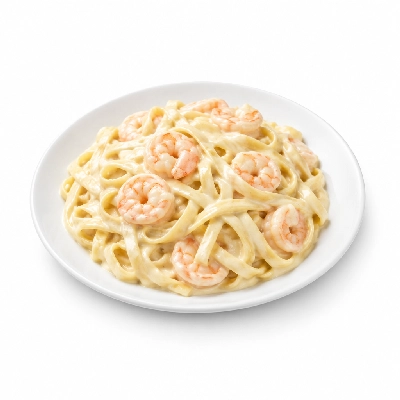 Iron Skillet Pasta Alfredo with Shrimp