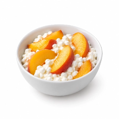 Iron Skillet Peaches and Cottage Cheese