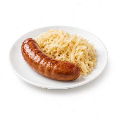 Iron Skillet Polish Sausage and Sauerkraut