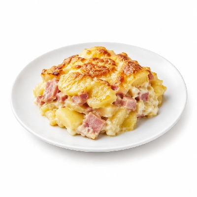 Iron Skillet Potato and Ham Casserole