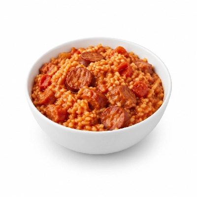 Iron Skillet Sausage Rice and Tomato Casserole