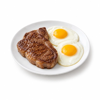 Iron Skillet Sirloin Steak and Eggs