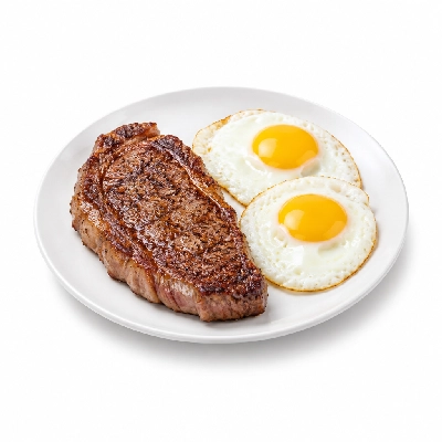 Iron Skillet Sirloin Steak & Eggs (City Slicker)