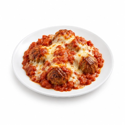 Iron Skillet Smashed Meatball Parmesan