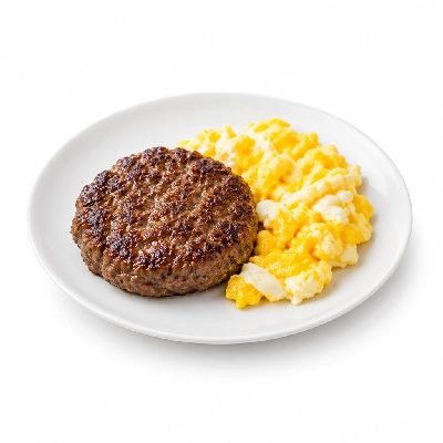 Iron Skillet Steerburger & Eggs
