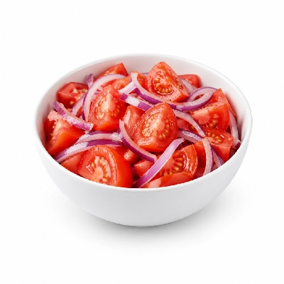 Iron Skillet Tomato and Red Onion Salad