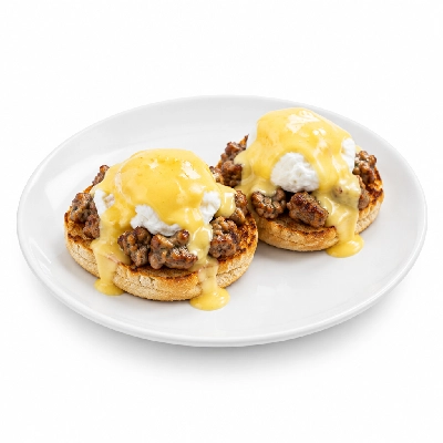 Iron Skillet Turkey Sausage Benedict