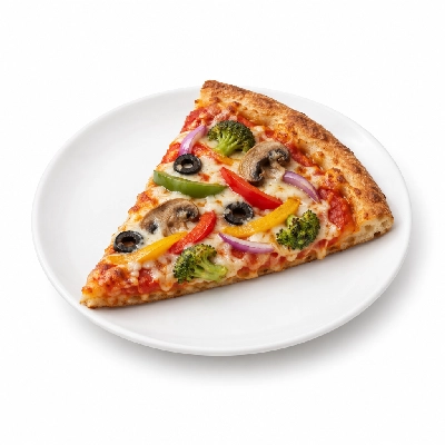 Iron Skillet Vegetable Pizza Slice (0.12 Pie)