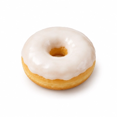 Iron Skillet Yellow Cake Donut (White Icing)
