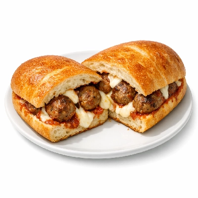Italian style meatballs & mozzarella stuffed sandwich by hot pockets