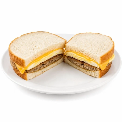 Jersey Mike's Breakfast Sandwiches Sausage Egg and Cheese White