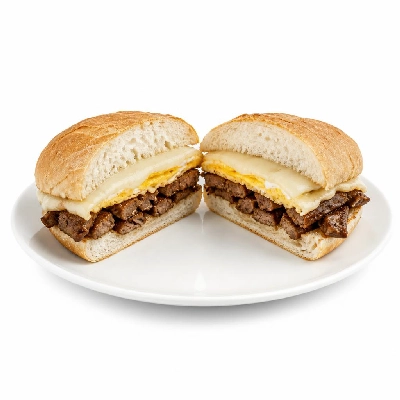 Jersey Mike's Breakfast Sandwiches Steak Egg and Cheese White