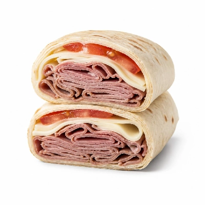 Jersey Mike's Cold Subs as Wraps #6 Roast Beef & Provolone Tomato