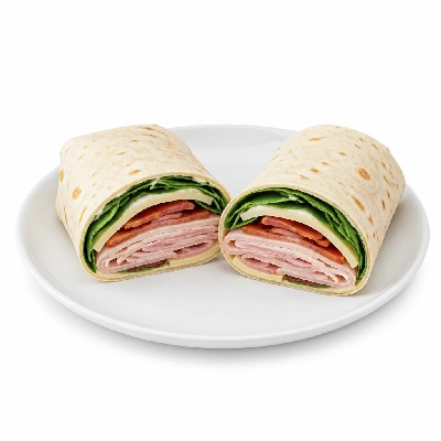 Jersey Mike's Cold Subs as Wraps #8 Club with Mayonnaise Spinach