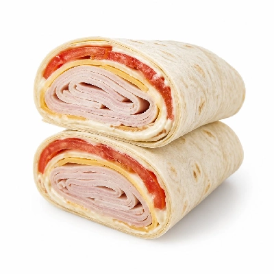 Jersey Mike's Cold Subs as Wraps #9 Club Supreme with Mayonnaise Tomato