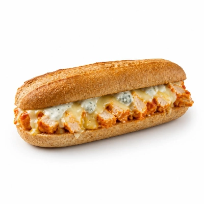 Jersey Mike's Hot Subs #44 Buffalo Chicken Cheese Steak with Blue Cheese Dressing Wheat Giant