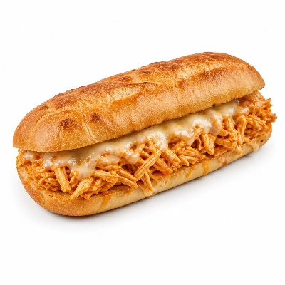 Jersey Mike's Hot Subs #44 Buffalo Chicken Cheese Steak with Blue Cheese Dressing White Giant