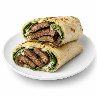 Jersey Mike's Hot Subs as Wraps #43 Chipotle Steak with Mayonnaise Spinach