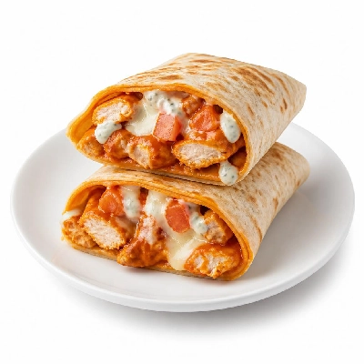 Jersey Mike's Hot Subs as Wraps Buffalo Chicken Cheesesteak with Blue Cheese Dressing Tomato