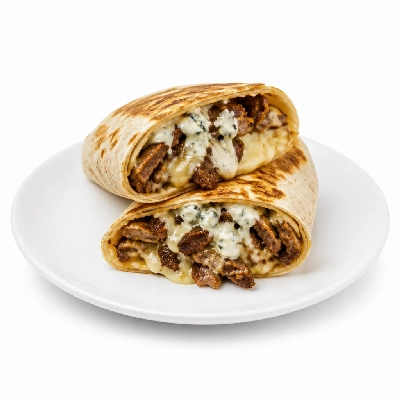 Jersey Mike's Hot Subs as Wraps Buffalo Steak Cheesesteak with Blue Cheese Dressing Reduced Carb