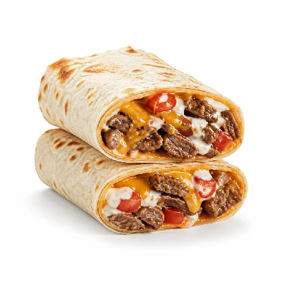 Jersey Mike's Hot Subs as Wraps Buffalo Steak Cheesesteak with Blue Cheese Dressing Tomato