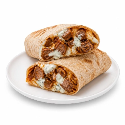 Jersey Mike's Hot Subs as Wraps Buffalo Steak Cheesesteak with Blue Cheese Dressing Wheat