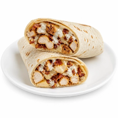 Jersey Mike's Hot Subs as Wraps Chicken Bacon Ranch Cheesesteak with Dressing Flour Tortilla